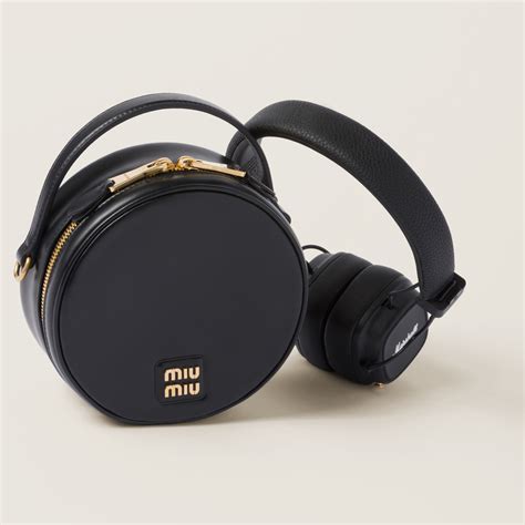 miu miu headphones marshall|Marshall X Miu Miu headphones with leather case.